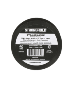 ST14-075-60BK - ST14-075-60BK-PANDUIT-Cinta Eléctrica STRONGHOLD para Aislar, de PVC, Uso General Reparación y Mantenimiento, Grosor de 0.18mm (7 mil), Ancho de 19mm, y 18m de Largo, Color Negro - Relematic.mx - ST1407560BK-p