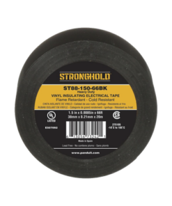 ST88-150-66BK - ST88-150-66BK-PANDUIT-Cinta Eléctrica STRONGHOLD para Aislar, de PVC, Trabajo Pesado Eléctrico Industrial (Soporta UV, abrasión, agua, aceite y corrosión), Grosor de 0.21 mm (8.5 mil), Ancho de 38 mm, y 20 m de Largo, Uso Interior/Exterior, Color Ne - Relematic.mx - ST8815066BK-p