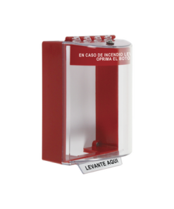 STI-13210FR-ES-STI-Cubierta Universal Transparente con Espaciador, Texto de Incendio en Español