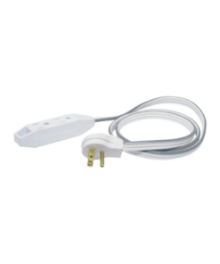 SYS-136051-SURTEK-Extension electrica plana de 1 metro con clavija aterrizada.