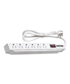 SYS-136221 - SYS-136221-SURTEK-Multicontacto con Supresor de Picos 450 Joules, Voltaje de Entrada: 127 Vca NEMA 5-15P, Con 6 Salidas NEMA 5-15R. - Relematic.mx - SYS136221-p