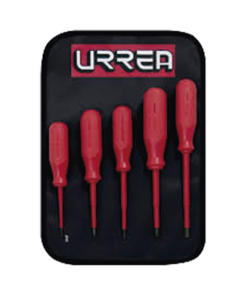 SYS-9700C-URREA-Juego de 5 Destornilladores con aislamiento color rojo para 1000V combinado
