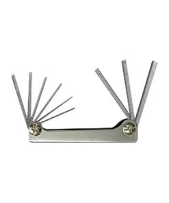 SYSALLFN9-SURTEK-Juego de 9 llaves hexagonales en pulgadas tipo navaja mango bimaterial.