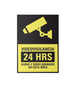SYSLETVID/10 - SYSLETVID/10-SYSCOM-Letrero de Videovigilancia en Poliestireno / Paquete con 10 - Relematic.mx - SYSLETVID10-p