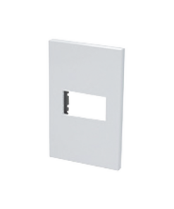 SYS-P600B - SYS-P600B-SURTEK-Placa de policarbonato con base de acero para 1 módulo 1/3 color blanco. - Relematic.mx - SYSP600B-p