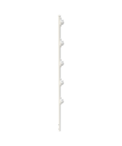 SYS-POST-3W-EPCOM INDUSTRIAL-Poste con 5 Aisladores de PASO  para Cerca Electrificada. Tubo Galvanizado de 1.2m, cal. 18 de 1" Diam. + Pintura Blanca Aplicación en Polvo.