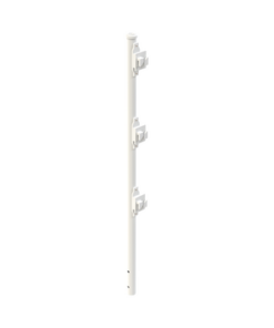 SYS-POST-7W-EPCOM INDUSTRIAL-Poste de Paso Blanco de 0.75m para Cerca Electrificada. Tubo Galvanizado cal. 18 de 1"Diam. con Tapón y 3 Aisladores Instalados.