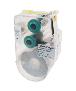 T050X000VPC-BK-PANDUIT-Casete de Etiqueta de Vinilo de Cinta Continua, Color Negro Sobre Blanco, Uso Interior/Exterior, 12.7 mm de Ancho x 7.6 Metros (24.93 Pies) de Largo