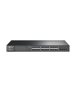 T1600G-28PS - T1600G-28PS-TP-LINK-Smart Switch JetStream PoE+ administrable Capa 2, 24 puertos 10/100/1000 Mbps + 4 puertos SFP 192 W - Relematic.mx - T1600G28PS-p