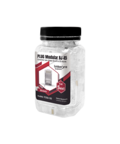 TC5SG-100-LINKEDPRO BY EPCOM-Bote con 100 Piezas de Plug Modular RJ45 Cat5e Blindado, Chapado de Oro a 30 Micras para Durabilidad Extrema con Pin de Tierra