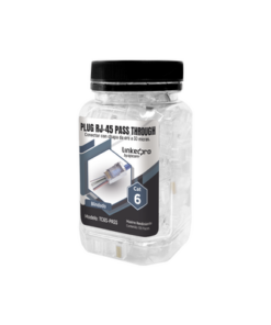 TC6S-PASS - TC6S-PASS-LINKEDPRO BY EPCOM-Bote con 100 Plugs Pass through RJ45 Cat6 BLINDADO chapado de oro a 30 micras para durabilidad extrema - Relematic.mx - TC6SPASS-p