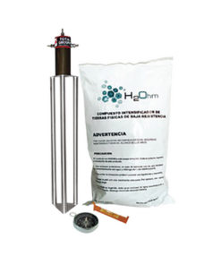 TG-45AB-AI - TG-45AB-AI-TOTAL GROUND-Kit Antivandalico de puesta a tierra de 45 A con Electrodo, Acoplador en Filtro y Compuesto H2Ohm. - Relematic.mx - TG45ABAI-p