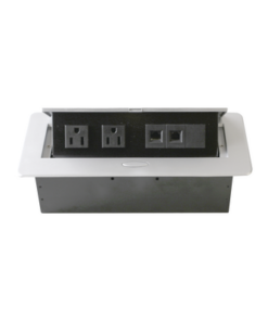 TH-MC-CE - TH-MC-CE-THORSMAN-Caja horizontal de escritorio, con conector RJ45 Cat5e, RJ11, 2 contactos de 125v (11000-73201) - Relematic.mx - THMCCE-p