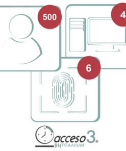 TITANIUMII-3A-ACCESSPRO-[BAJO PEDIDO] Licencia de 3 años para software Acceso3 TITANIUM / 500 Empleados / 6 reloj / 4 PC's