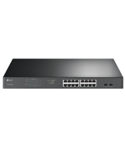 TL-SG1218MPE-TP-LINK-Switch JetStream de 16 puertos 10/100/1000Mbps y PoE af/at, 2 puertos SFP hasta 192W.