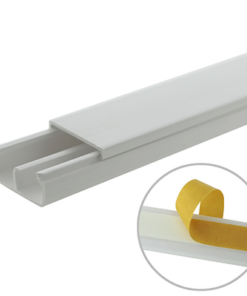 TMK-1020-CD-CC - TMK-1020-CD-CC-THORSMAN-Canaleta blanca de PVC auto extinguible, con división, 20 x 10 mm, tramo 6 pies, con cinta adhesiva (5101-21252) - Relematic.mx - TMK1020CDCC-p