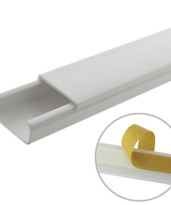 TMK-1020-SD-CC-THORSMAN-Canaleta blanca de PVC auto extinguible, sin división, 20 x 10 mm, tramo de 6 pies, con cinta adhesiva (5101-21262) 