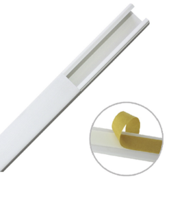 TMK-1720-CC - TMK-1720-CC-THORSMAN-Canaleta color blanco de PVC auto extinguible de una vía, 20 x 17 mm tramo 6 pies, con cinta adhesiva (5201-21252) - Relematic.mx - TMK1720CC-p
