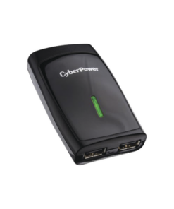 TRAC2A2USB-CYBERPOWER-Cargador USB de Pared Compacto, Entrada de 110 Vca NEMA 5-15P, con 2 Puertos USB de 2.1 Amp, Color Negro