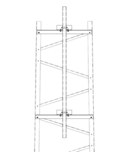 TRY-TFM9 - TRY-TFM9-Trylon-Brazo para Sección #9 Torre Titan con Herrajes y Mástil de 6' (1.8m). - Relematic.mx - TRYTSMK9-p