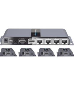 TT714PRO - TT714PRO-EPCOM TITANIUM-Kit Divisor y Extensor HDMI (Extender Splitter)  / Divide 1 Fuente HDMI a 4 Pantallas / Extiende la señal HDMI hasta 40 m / Resolución 1080P @ 60 Hz / Cat 6/6a/7 / Cero Latencia / Salida Loop en el Tx / IR / Alimente solo el Tx (PoC). - Relematic.mx - TT714PRO-p
