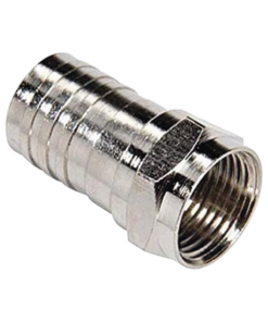 TT-CON-534-EPCOM TITANIUM-Conector F Macho, Plegable de Doble Blindaje para cable RG-6, Cuerpo de Bronce Niquelado.