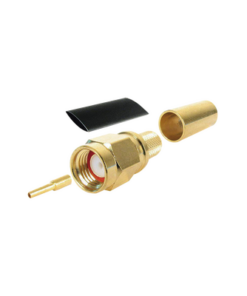 TT-SM-0022-EPCOM TITANIUM-Conector SMA Macho Inverso de Anillo Plegable para Cables RG-8/X, LMR-240, 9258, Oro/ Oro/ Teflón.â€‹