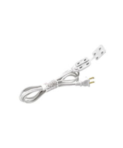 TX3-EXT-16 - TX3-EXT-16-TXPRO-Extensión eléctrica de 3 salidas polarizadas color blanco para uso en interior, longitud 1.83 metros, calibre 16 AWG - Relematic.mx - TX3EXT16-p