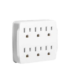 TX6-OUTLET - TX6-OUTLET-TXPRO-Multicontacto para pared con 6 contactos color blanco,125 V /15 A - Relematic.mx - TX6OUTLET-p