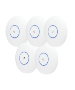 UAP-AC-PRO-5 - UAP-AC-PRO-5-UBIQUITI NETWORKS- Paquete de 5 Access Point UniFi doble banda 802.11ac MIMO 3X3 para interior, PoE af/at, soporta 250 clientes, Hasta 1.3 Gbps - Relematic.mx - UAPACPRO5-p