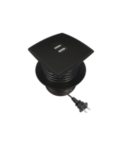 USB-MULTYB - USB-MULTYB-THORSMAN-Caja cuadrada multy USB con 2 puertos USB y cable de corriente color negro  - Relematic.mx - USBMULTYB-p