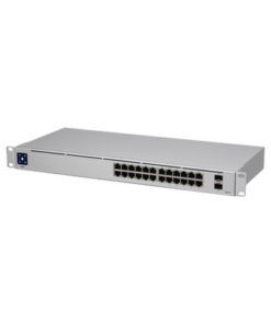 USW-24-UBIQUITI-UniFi Switch USW-24, Capa 2 de 24 puertos 10/100/1000 Mbps + 2 puertos 1G SFP, pantalla informativa