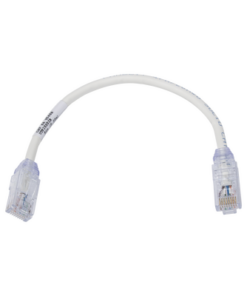 UTP28X8IN-PANDUIT-Cable de Parcheo UTP, Cat6A, Diámetro Reducido (28 AWG), CM/LSZH, Color Blanco Mate, 8in (20.3cm)