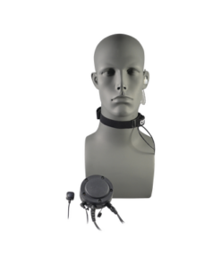 V1-T12MG137-OTTO-Micrófono de garganta de correa ajustable  con tubo acústico transparente,  con PTT grande con entrada para PTT de anillo  para radios Motorola GP300/ DEP450 Y HYTERA SERIES TC500/600/700, PD506