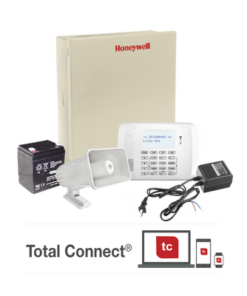 VISTA-48/62RF-TB-HONEYWELL HOME RESIDEO-Kit con panel de alarma para 48 zonas con teclado alfanumérico y receptor inalámbrico interconstruido, Batería, Transformador y Sirena