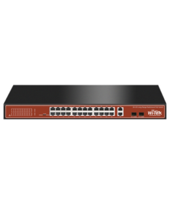 WI-PS526G - WI-PS526G-WI-TEK-Switch PoE (802.3af/at/bt) / No administrable de largo alcance / Hasta 250m / Con 24 x 10/100Mbps + 2 x SFP Gigabit Combo / 250 W - Relematic.mx - WIPS526G-p