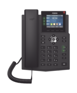 X3U-FANVIL-Teléfono IP Empresarial con Estándares Europeos, 6 lineas SIP con pantalla LCD a color, puertos Gigabit, IPv6, Opus y conferencia de 3 vías, PoE/DC 