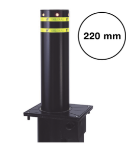 XB-220-C - XB-220-C-ACCESSPRO-Bolardo neumático, alta velocidad, 100% acero + pintura negra exterior, 220 mm diametro - Relematic.mx - XB220C-p