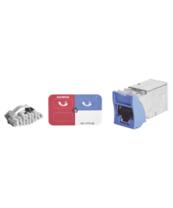 Z5-S06B-SIEMON-Jack Z-MAX Cat5e, Blindado, Montaje híbrido en Placa de Pared (Plano y Angulado), Color Azul, Versión Bulk (Sin Empaque Individual)