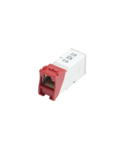Z6A-03-SIEMON-Jack Z-MAX Cat6A, UTP, Montaje híbrido en Placa de Pared (Plano y Angulado), Color Rojo