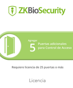 ZK-BS-AC-5ADD-ZKTECO-Licencia para ZKBiosecurity permite agregar 5 puertas adicionales (requiere licencia de 25 puertas o mas)