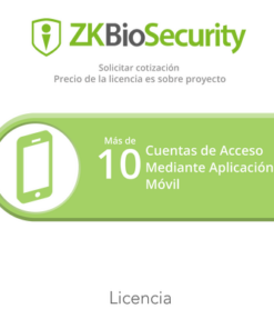ZK-BS-APP-PRJ-ZKTECO-Licencia para ZKBiosecurity para mas de 10 cuentas de acceso mediante aplicación móvil