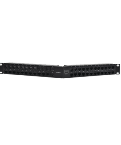 Z-PNLA-U48E-SIEMON-Patch Panel Z-MAX, de 48 puertos, Modular (vacío), Angulado, 1UR