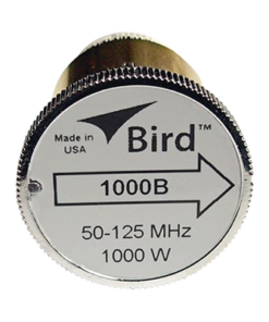 1000B-BIRD TECHNOLOGIES-Elemento de Potencia en línea 7/8" a 1000 Watt para Wattmetro BIRD 43, en el Rango de Frecuencia de 50 a 125 MHz.