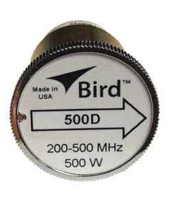 500D-BIRD TECHNOLOGIES-Elemento de 500 Watt en linea 7/8" para Wattmetro BIRD 43 en Rango de Frecuencia de 200-500 MHz