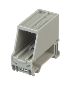 CADIN1IG-PANDUIT-Adaptador de 1 Puerto, Para Conectores Tipo Mini-Com, Montaje en Riel Din Estándar de 35 mm (1.38 pulgadas), Color Gris Internacional