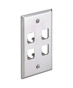 CFP4SY-PANDUIT-Placa de Pared Vertical, de Acero Inoxidable, Salida Para 4 Puertos Mini-Com