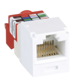 CJ5E88TWH-PANDUIT-Conector Jack RJ45 Estilo T, Mini-Com, Categoría 5e, de 8 posiciones y 8 cables, Color Blanco