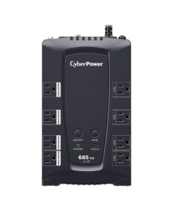 CP685AVRG-CYBERPOWER-UPS de 685 VA/390 W, Topología Línea Interactiva, Entrada 120 Vca NEMA 5-15P, Tipo Gabinete Compacto, Con 8 Tomas NEMA 5-15R