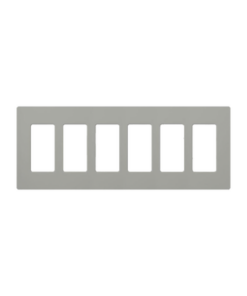 CW6-GR-LUTRON ELECTRONICS-Placa de pared para 6 espacios 